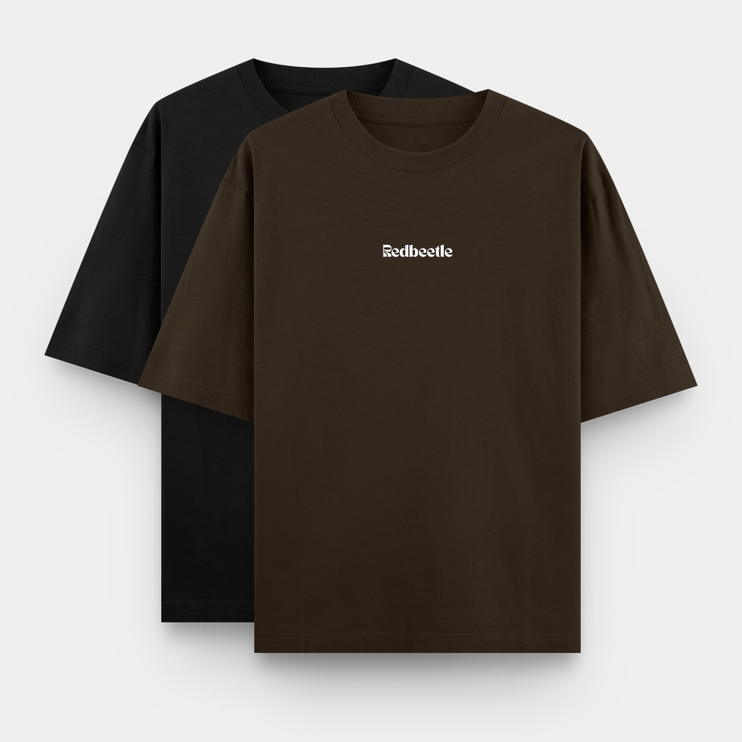 Men’s Oversized Essential Tees – Black & Brown (2 Pack)