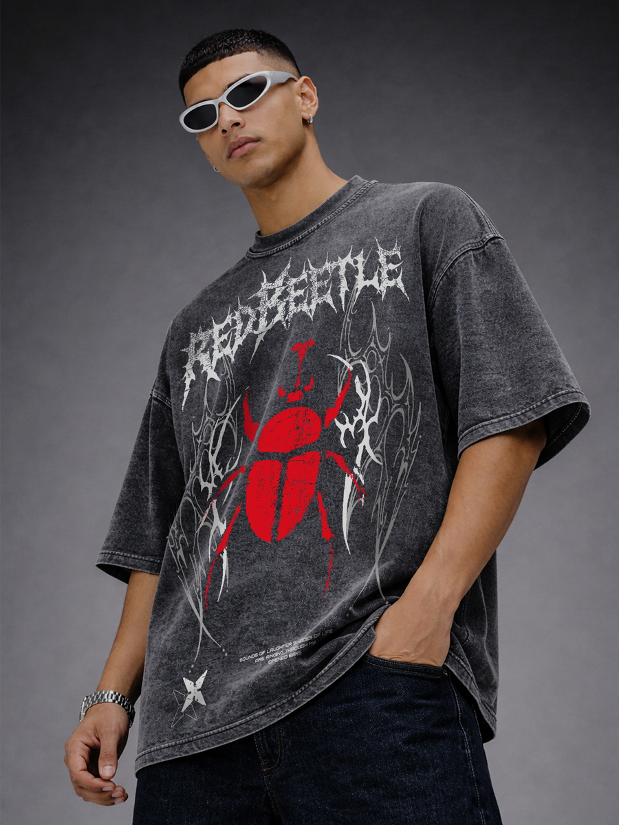 RedBeetle Acid Wash Oversize T-shirt
