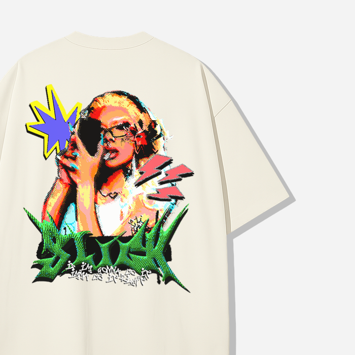 Slick Girl Off White Oversize T-shirt