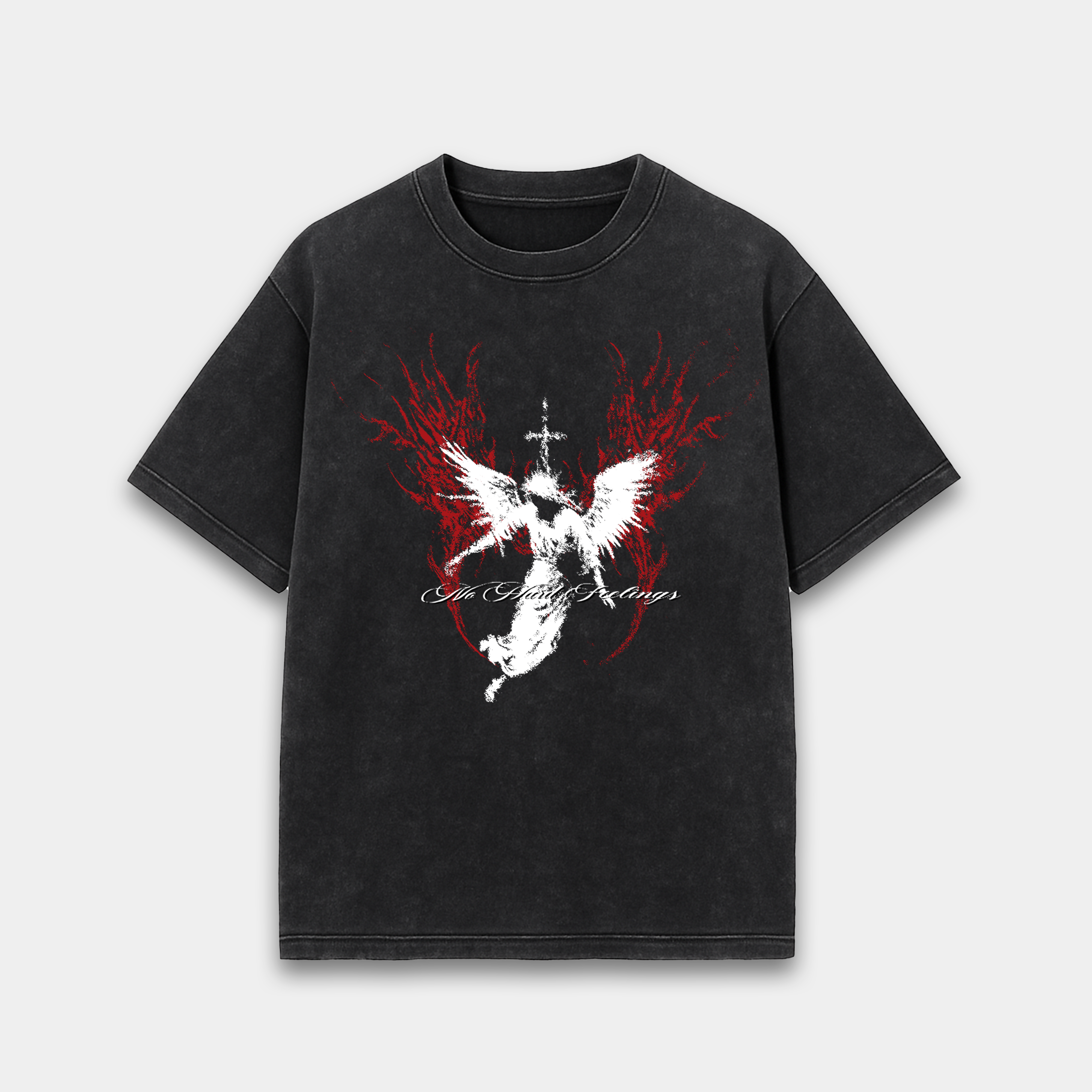 Sin City Acid wash Oversize T-shirt Red Beetle