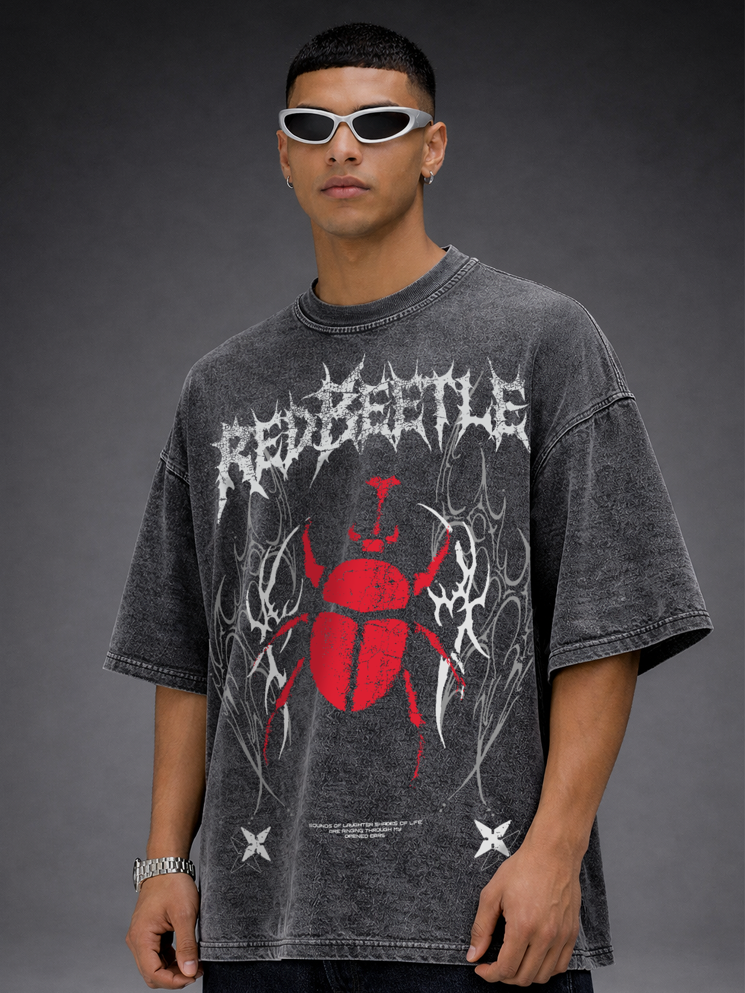 RedBeetle Acid Wash Oversize T-shirt
