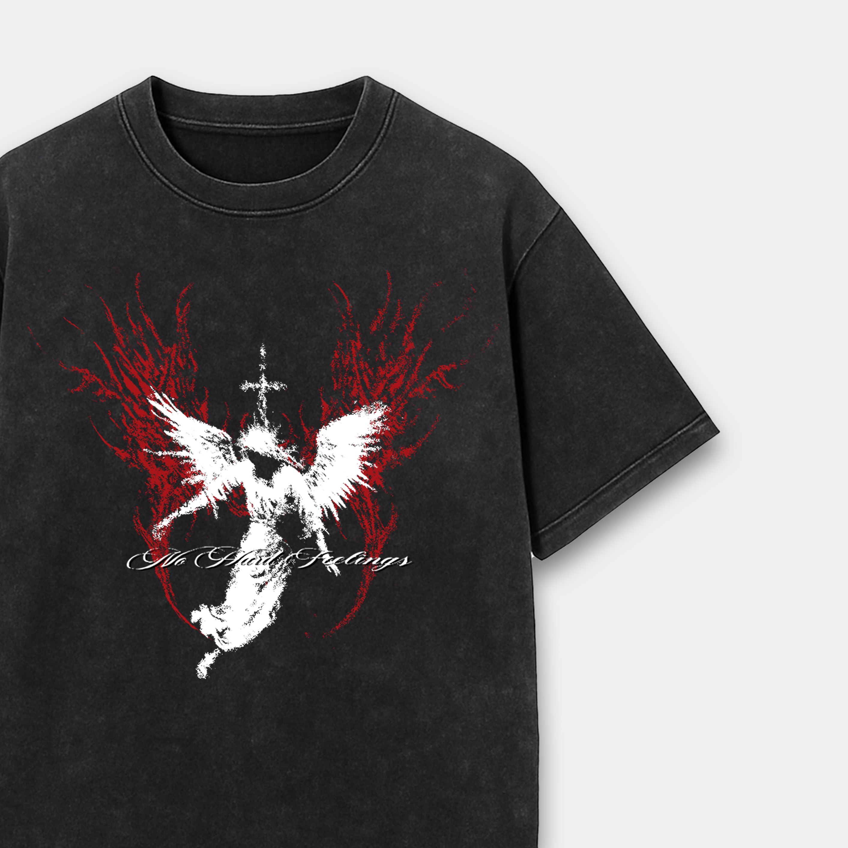 Sin City Acid wash Oversize T-shirt Red Beetle