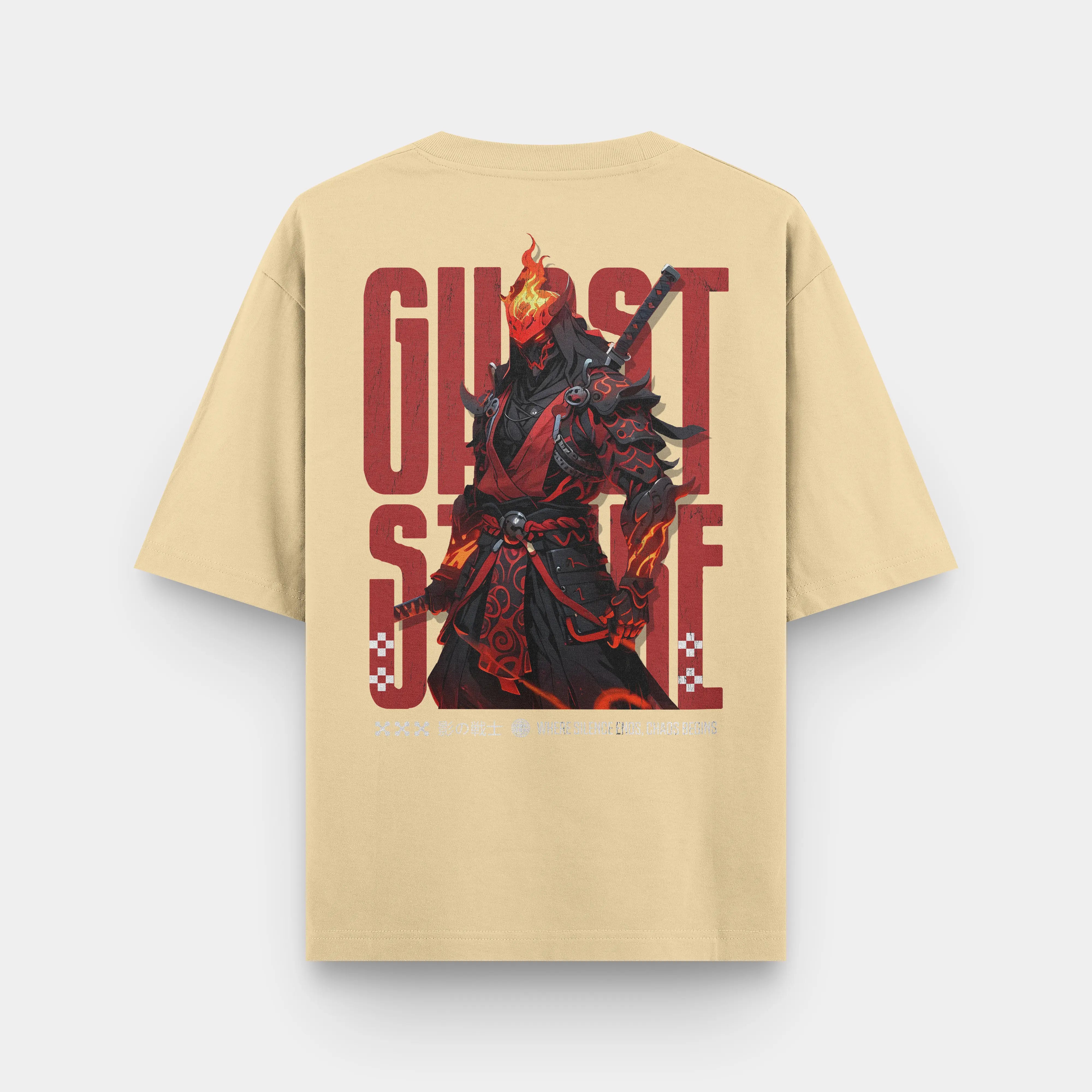 Ghost Strike Oversized T-Shirt Red Beetle