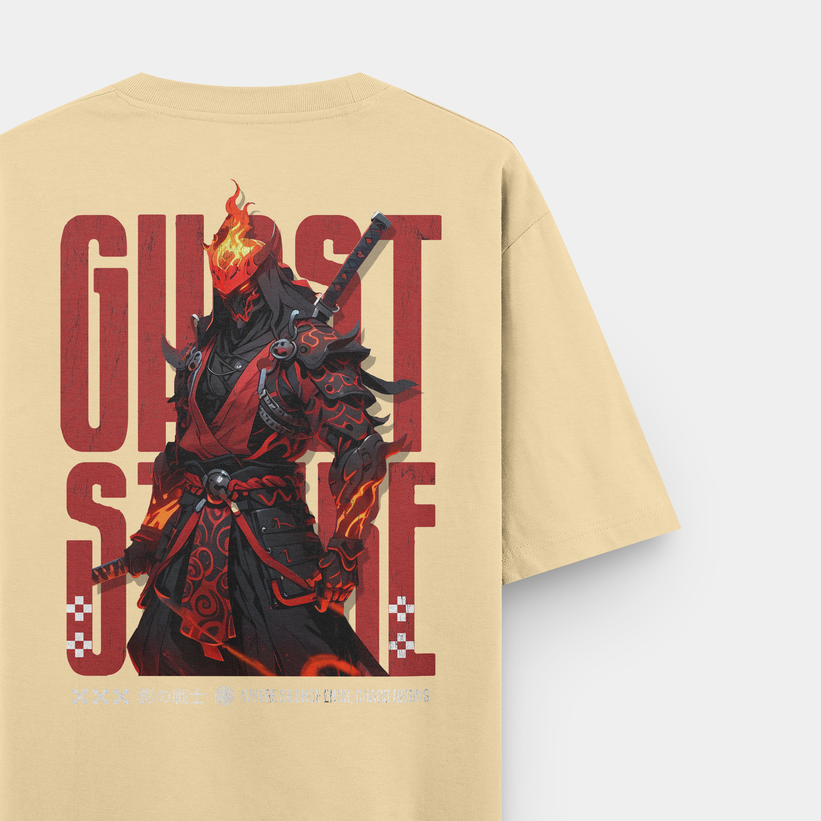 Ghost Strike Oversized T-Shirt Red Beetle