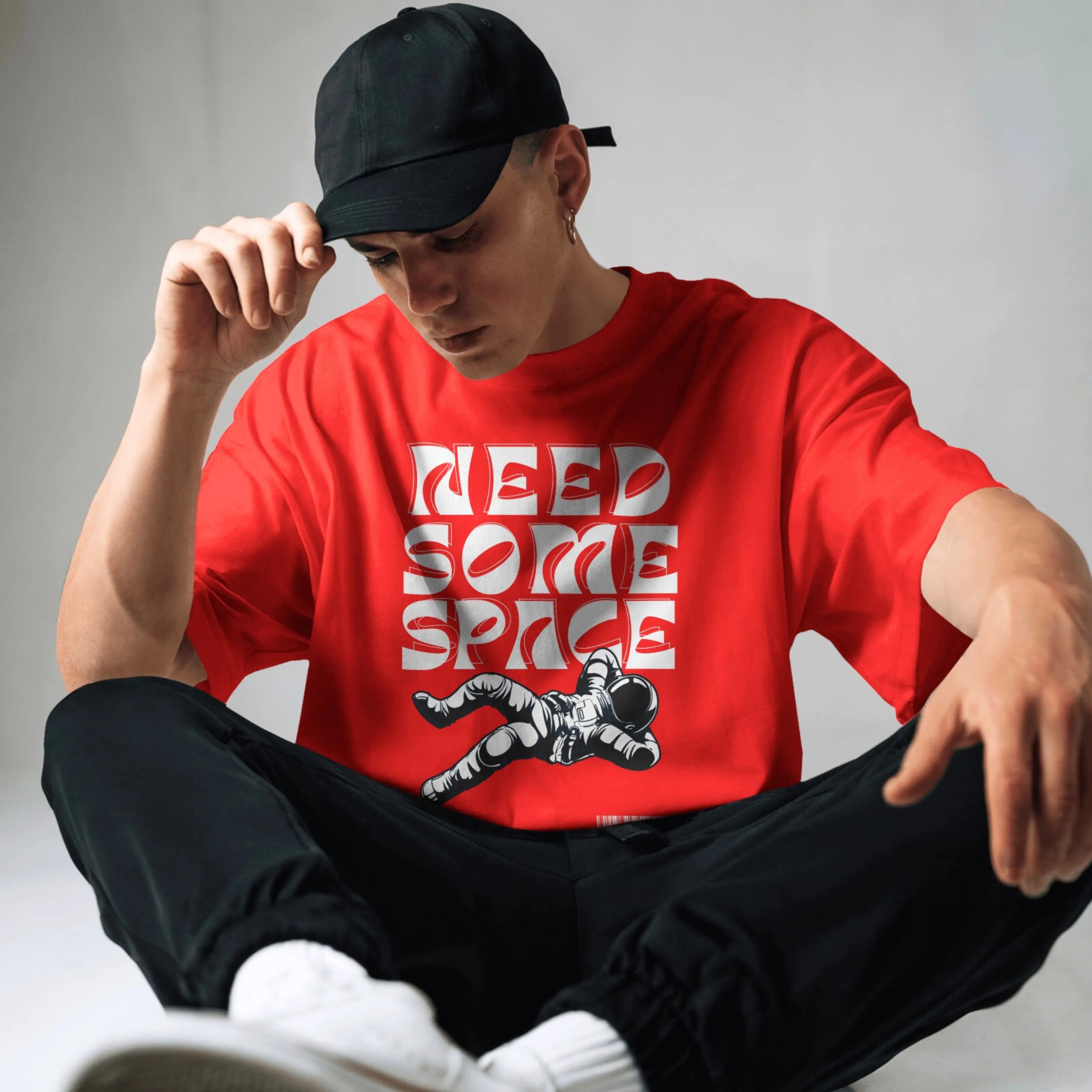 Need Some Space Oversized T-Shirt Red Beetle